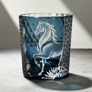 Edo Kiriko Handcrafted Steed Crystal Whisky Glass