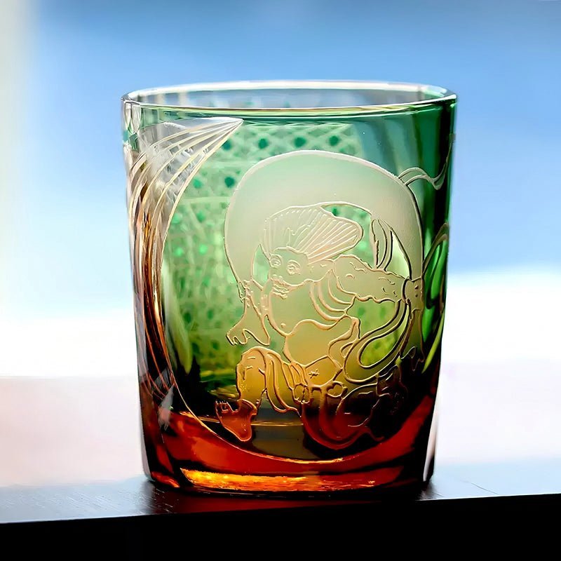 Edo Kiriko Handcrafted Raijin Whisky Glass - Image 2