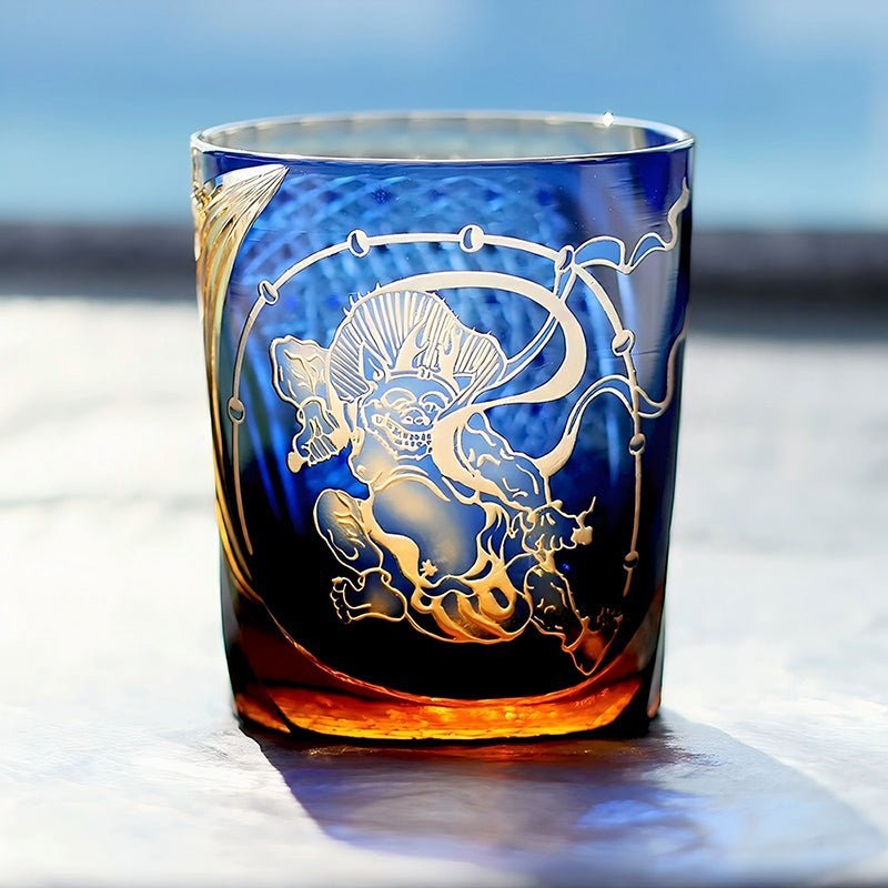Edo Kiriko Handcrafted Raijin Whisky Glass - Image 3